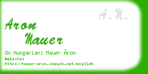 aron mauer business card